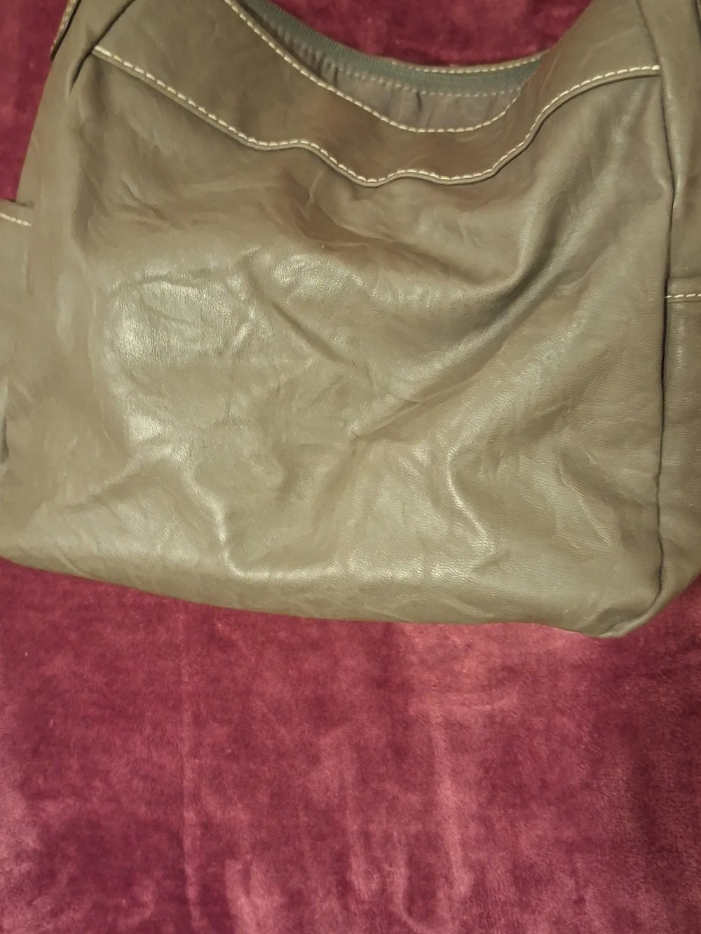 Rosetti Olive Green Shoulder Bag with Front Zips